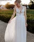 Vintage Lace A-Line Wedding Dress