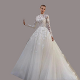 High Neck Lace Wedding Dress