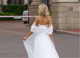 Strapless Tulle Wedding Dress with Appliques