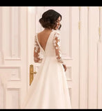 Morden V-Neck Lace Wedding Dress