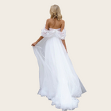 Strapless Tulle Wedding Dress with Appliques