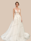 Vintage Lace A-Line Wedding Dress