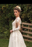 Vintage Lace A-Line Wedding Dress