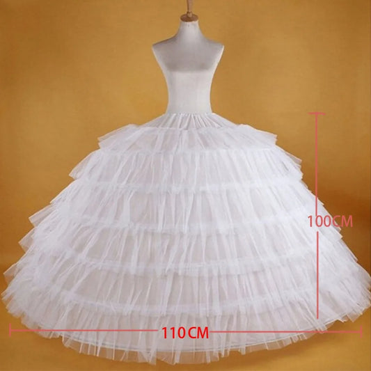 6 Hoops Fluffy Ruffled Petticoat