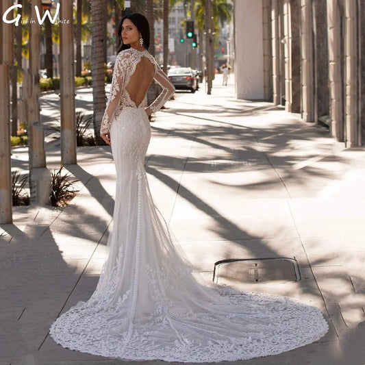 Modern Satin Mermaid Wedding Dress