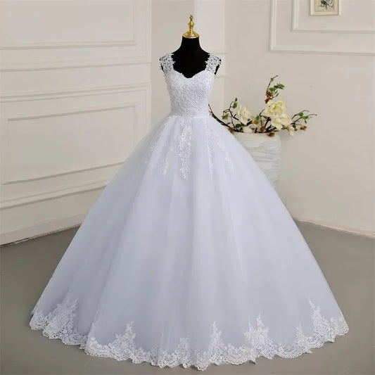 Classic Lace Ball Gown A-Line Wedding Dress