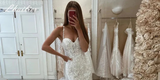 Lace Mermaid Wedding Dress with Detachable Train