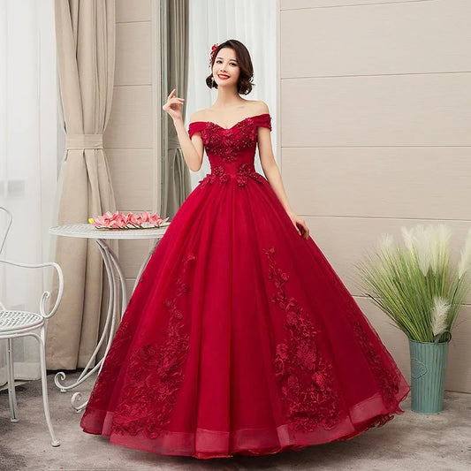 Off-Shoulder Dress Quinceañera Gown