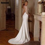 Open Back Lace Sleeveless Mermaid Wedding Dress