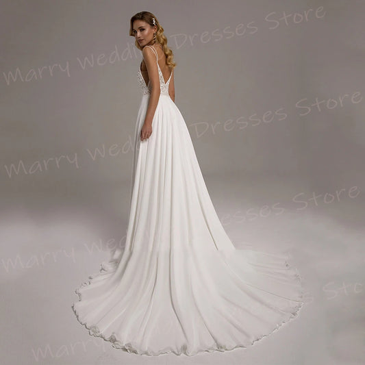 Lace Applique A-Line Wedding Dress