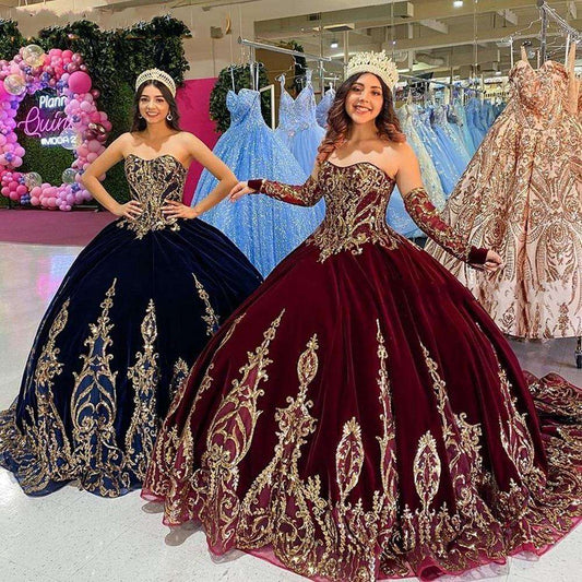 Burgundy Ball Gown Sweet 16 Dress